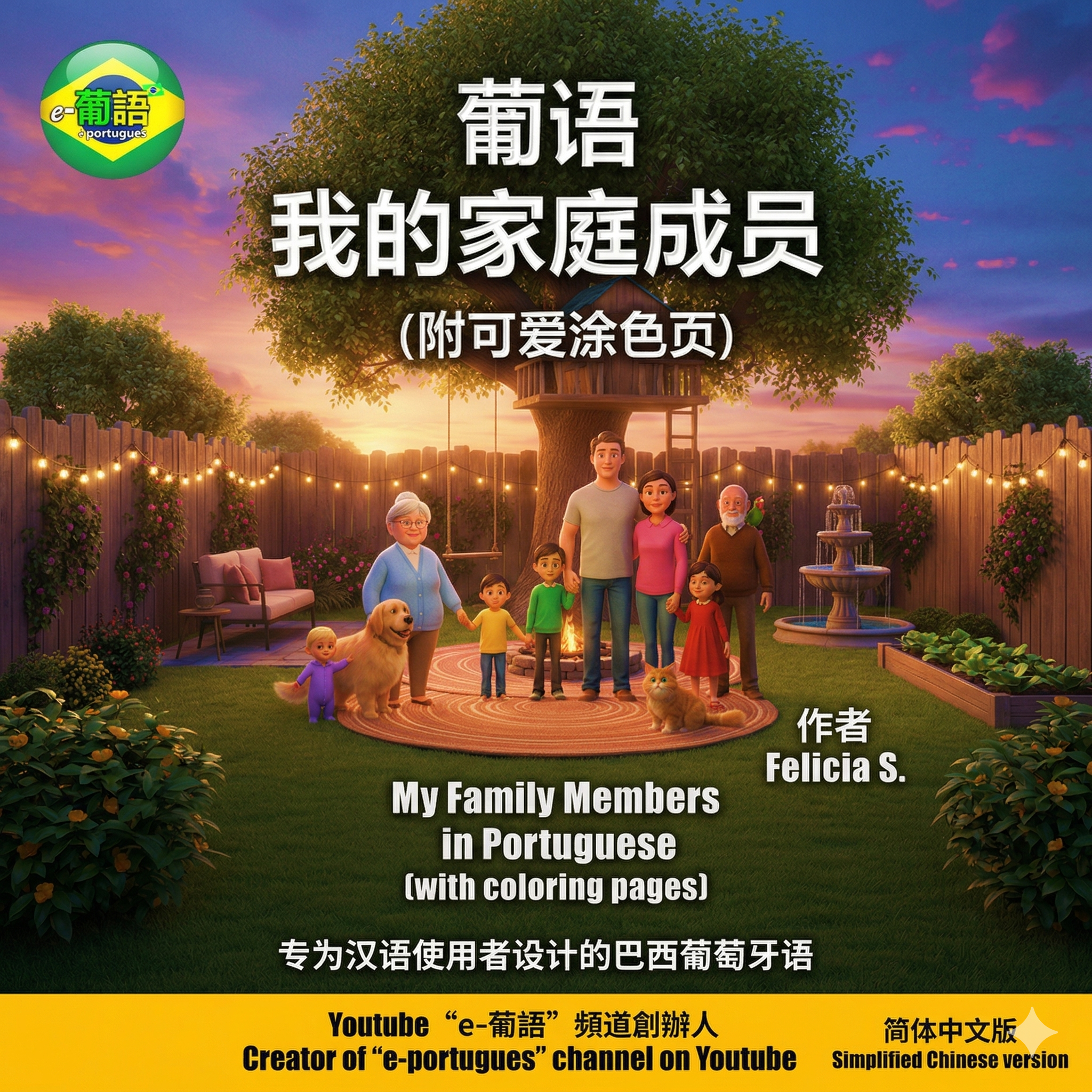 我的家庭成员-涂色书(附可爱着色页)