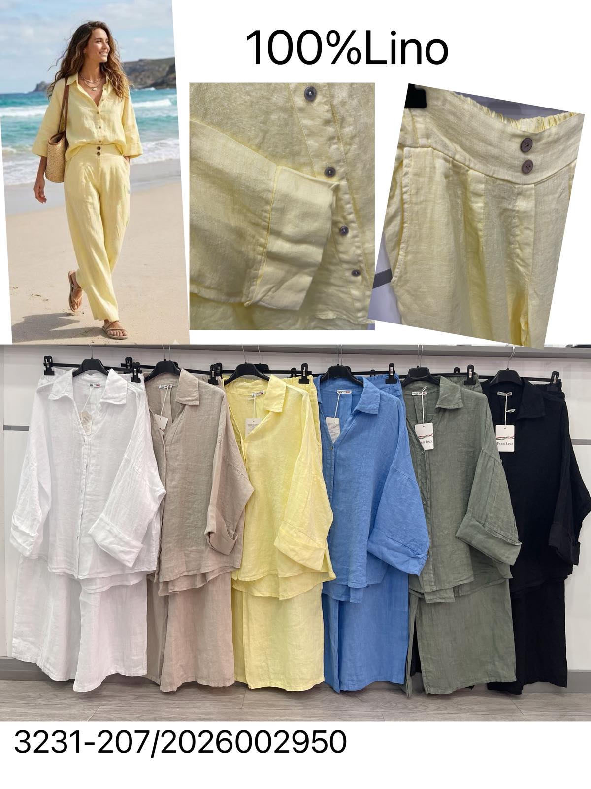 100% Linen Women's Set