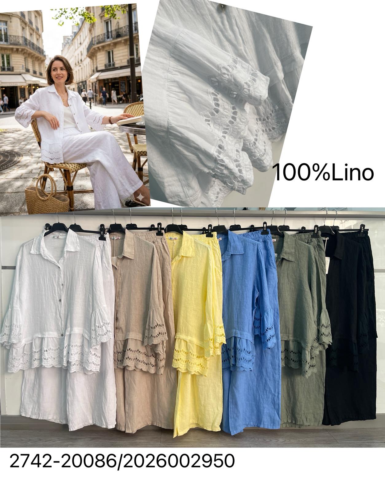 Women's Linen Tunic Set