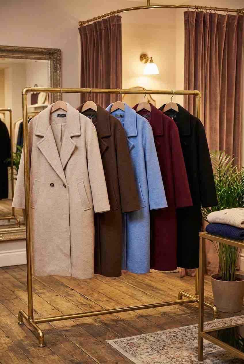 Women's Brown Wool Overcoat