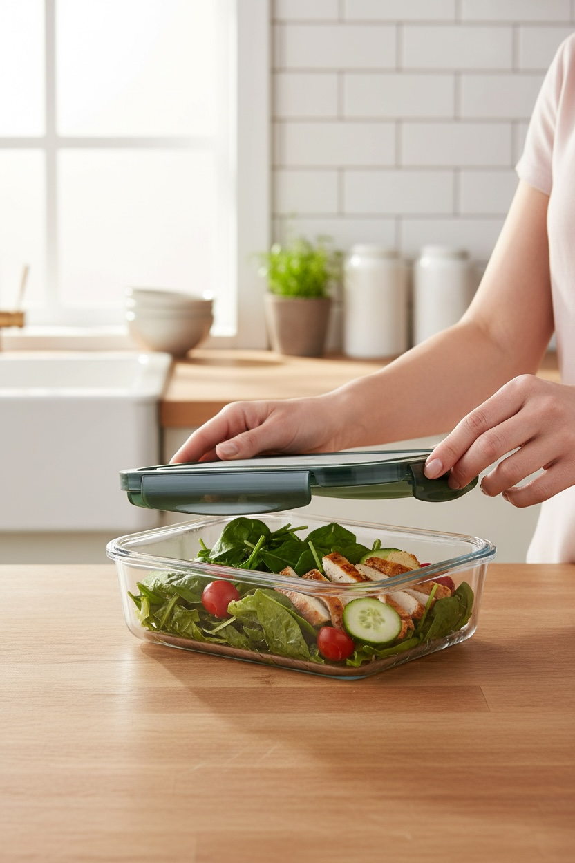 1.52L Recipiente Rectangular Hermético de Vidrio Multiusos