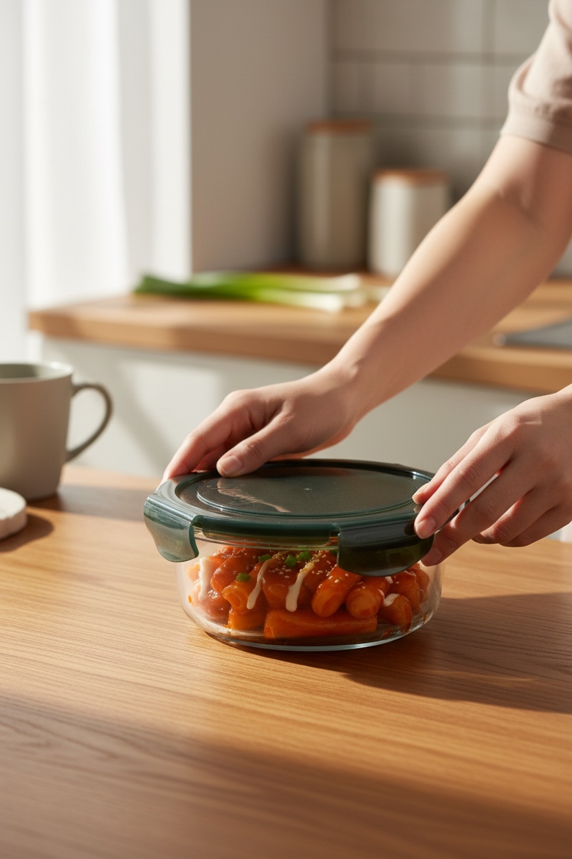 Recipiente Hermético de Vidrio con Separador para Dos Alimentos - 950 ml