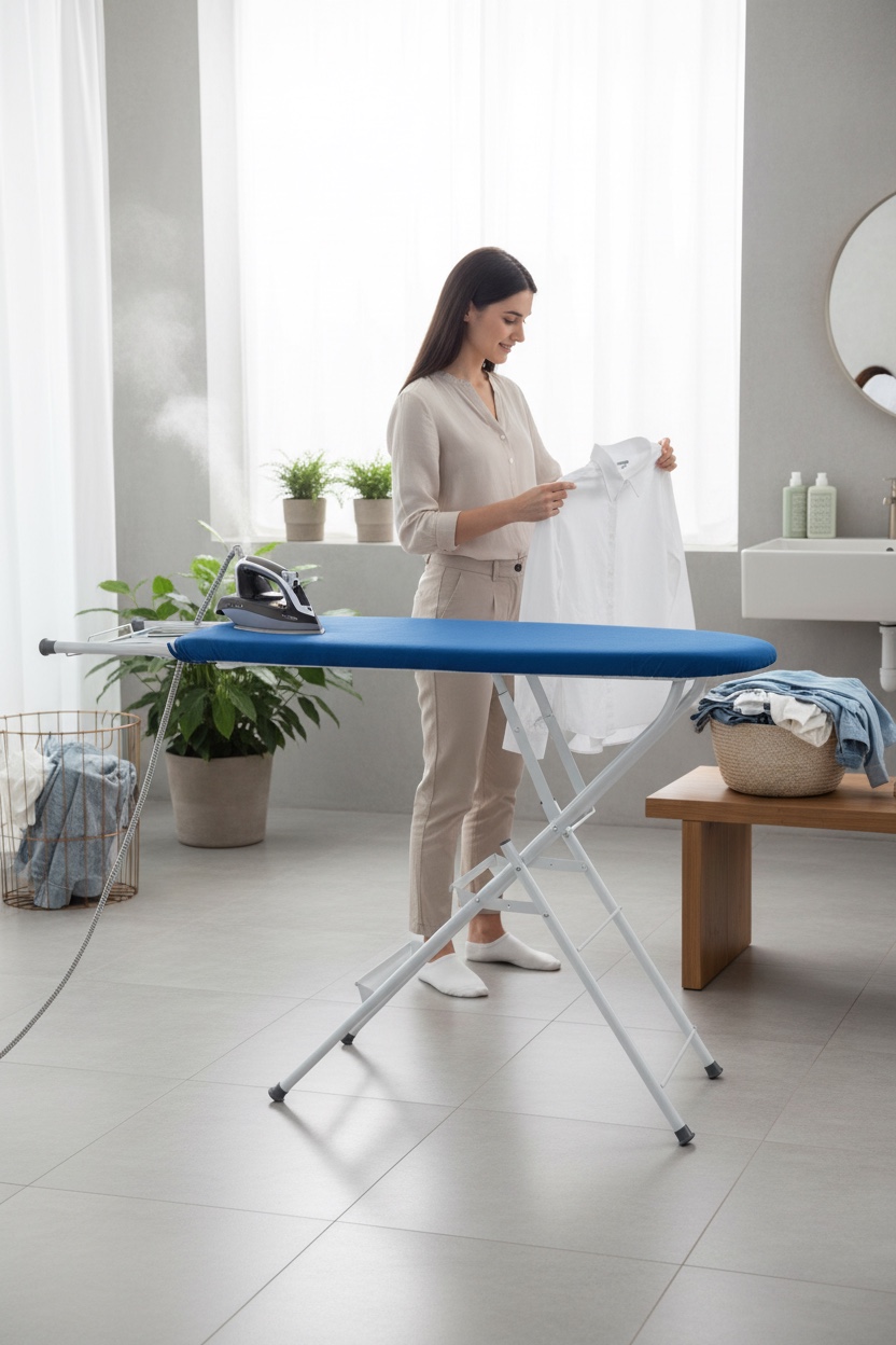 Burro de planchar con escalera