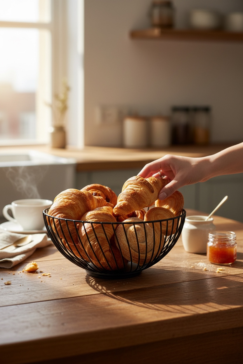 Canasta frutero, panera y huevera