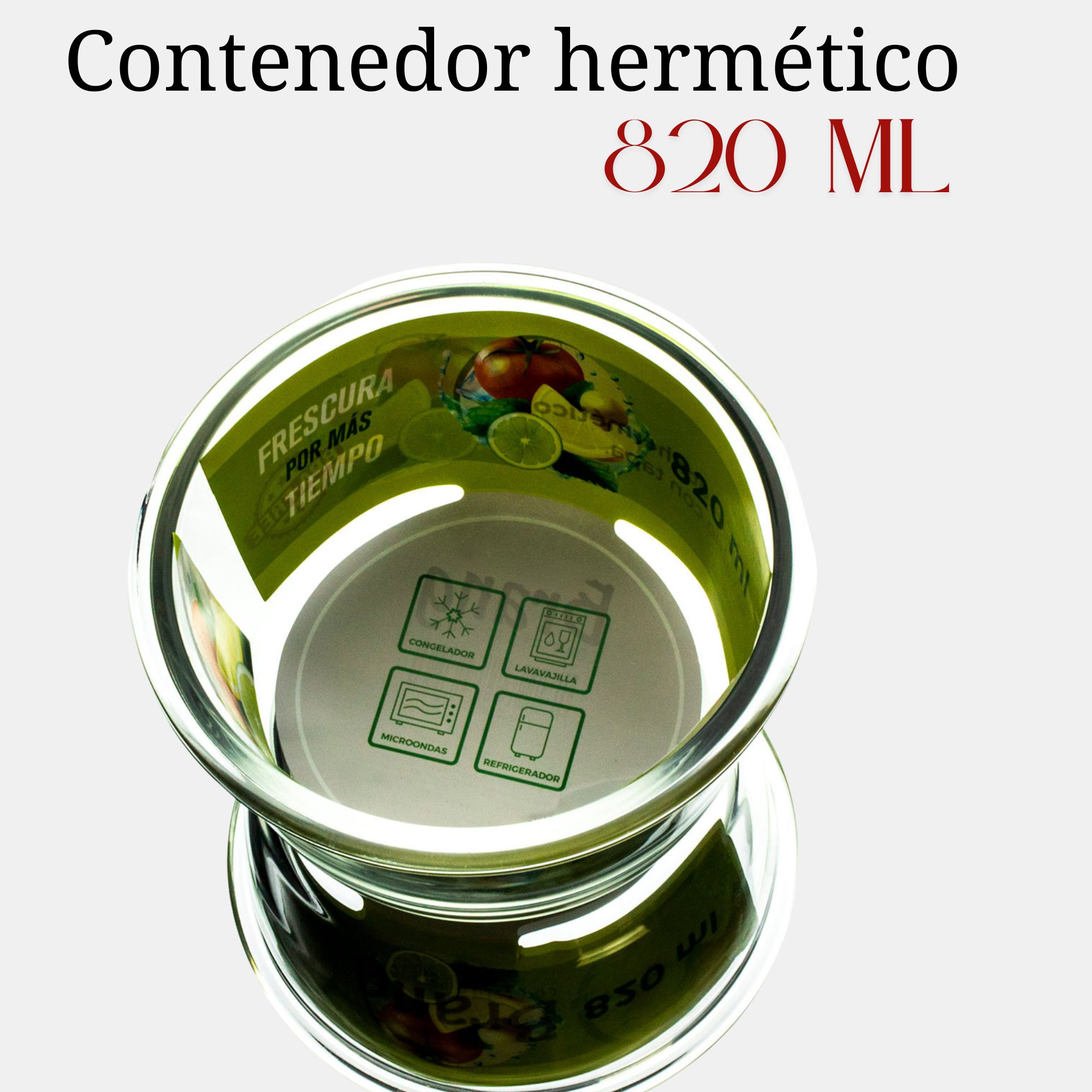 Recipiente Redondo Hermético Multiusos 820ml