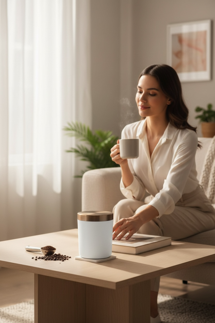 Frasco de plástico con tapa de acero inoxidable