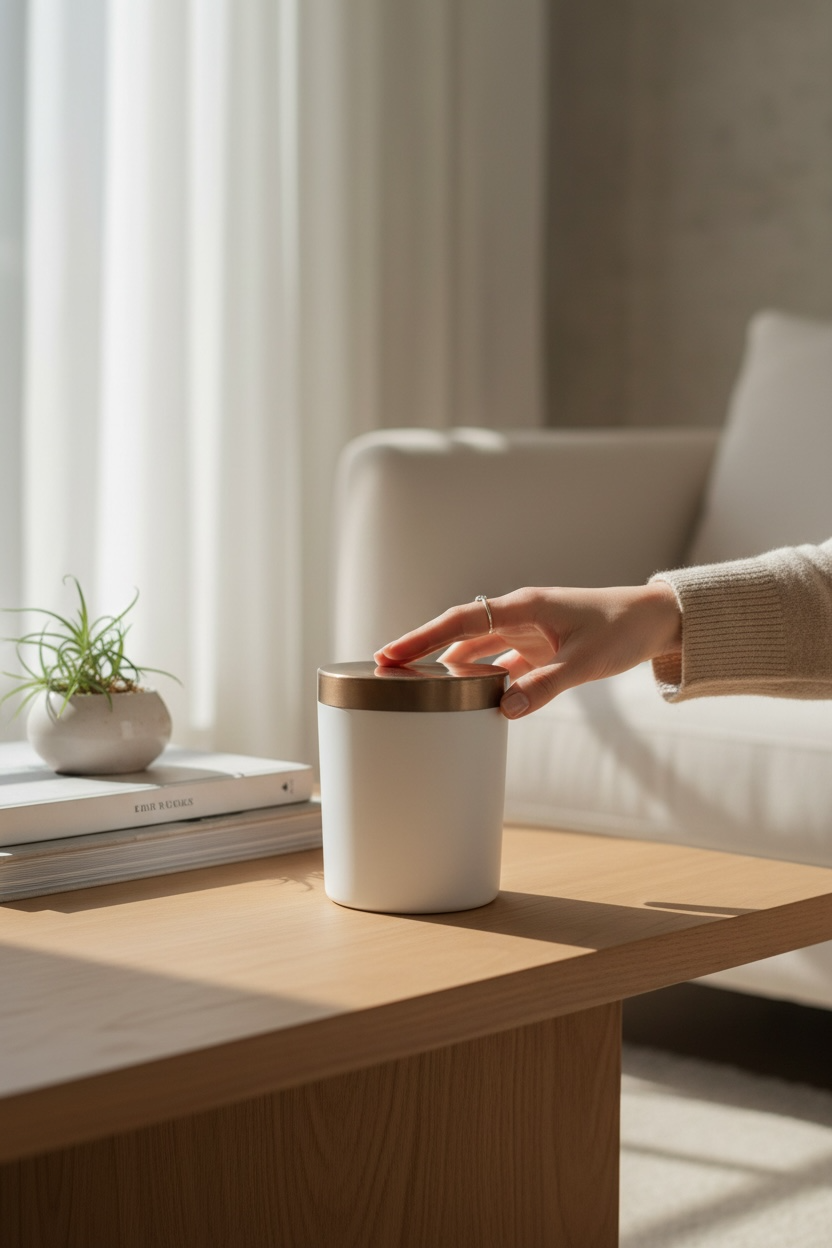 Frasco de plástico con tapa de acero inoxidable