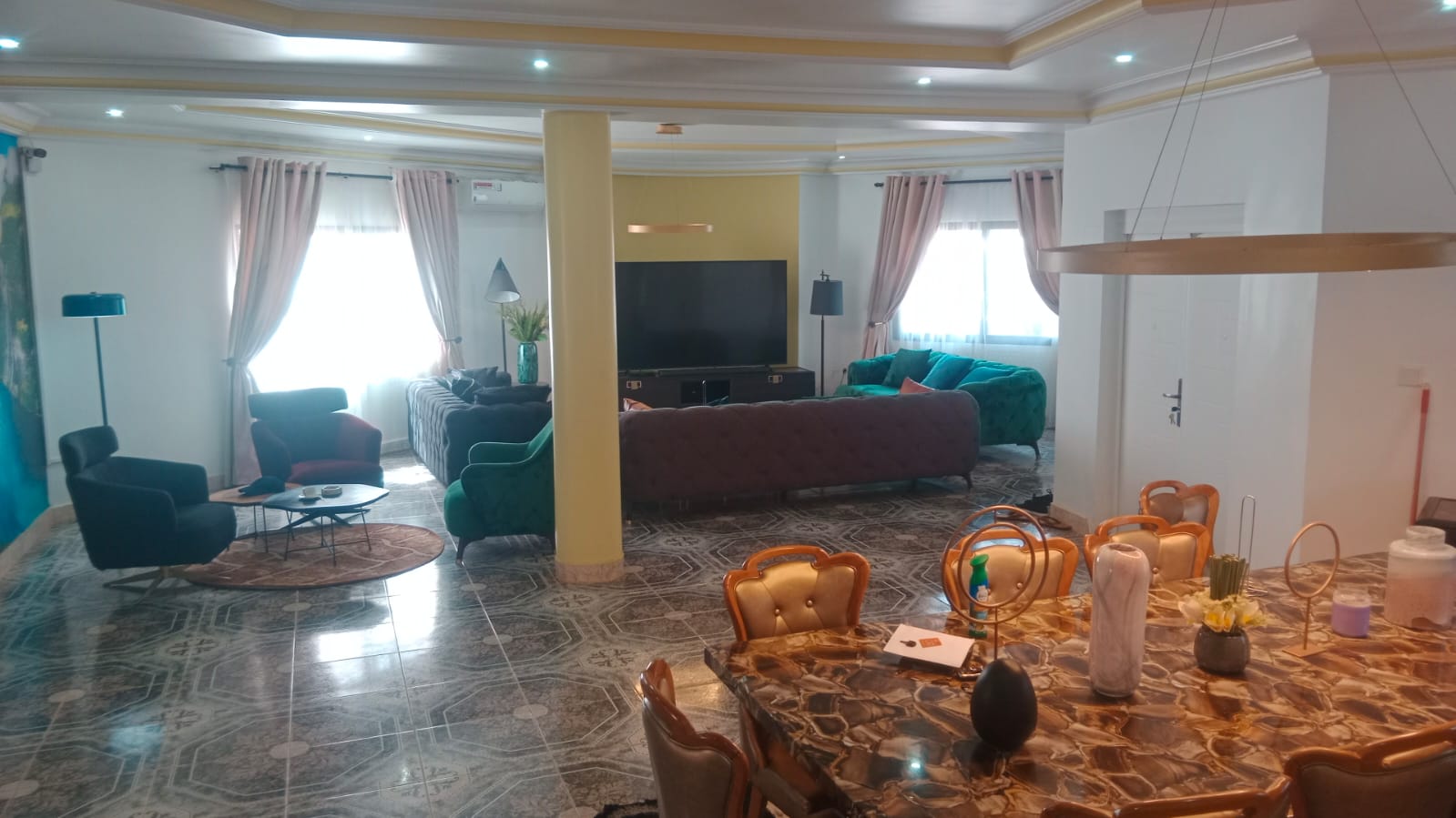 Luxury Marble Dining Table Set