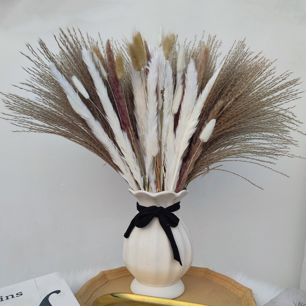 160 Pcs Dried Pampas Grass Decor17”