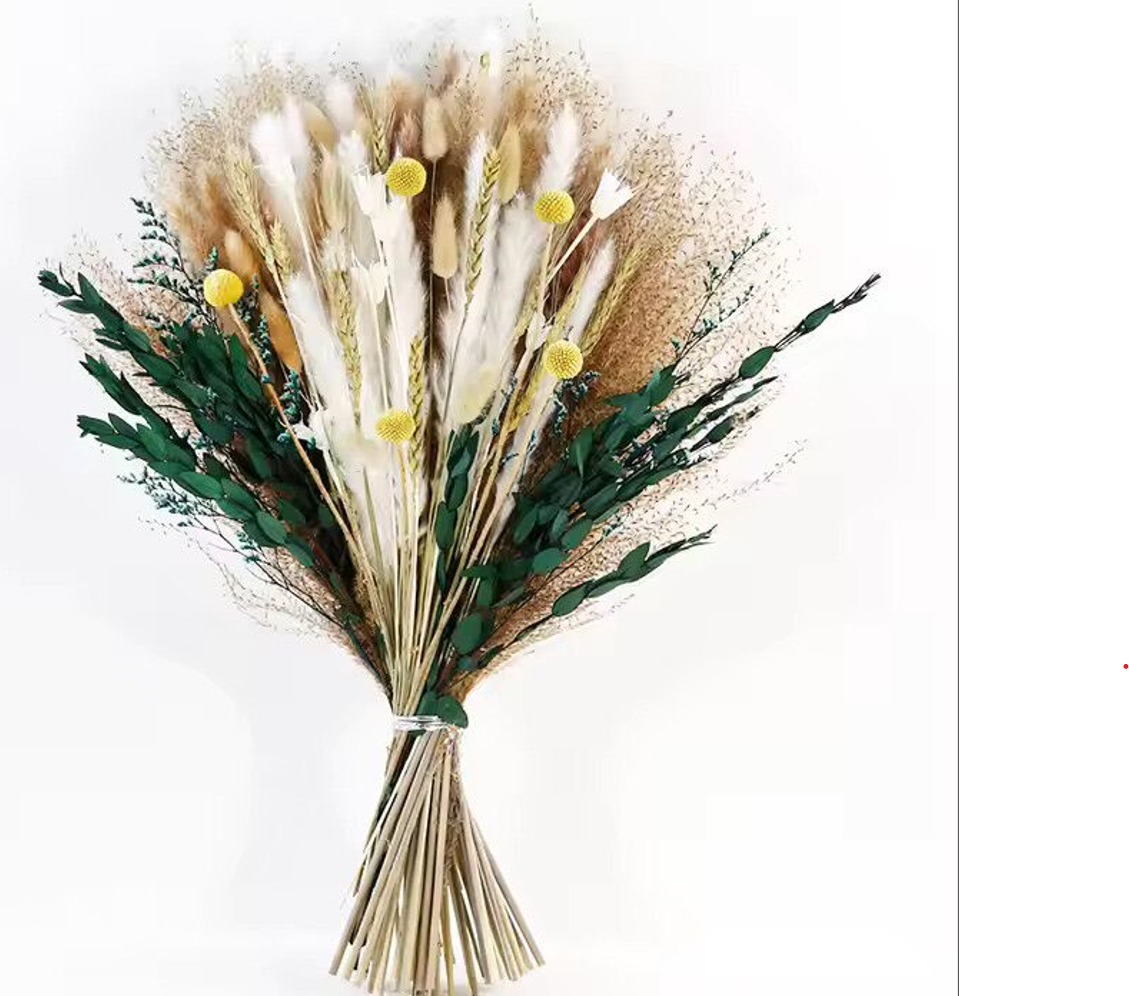 75 Pcs Luxuriant & Lush Dried Pampas Grass Décor 17” Flower Arrangement