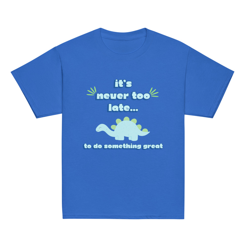 Blue Dinosaur Tee [Front Only] | Youth