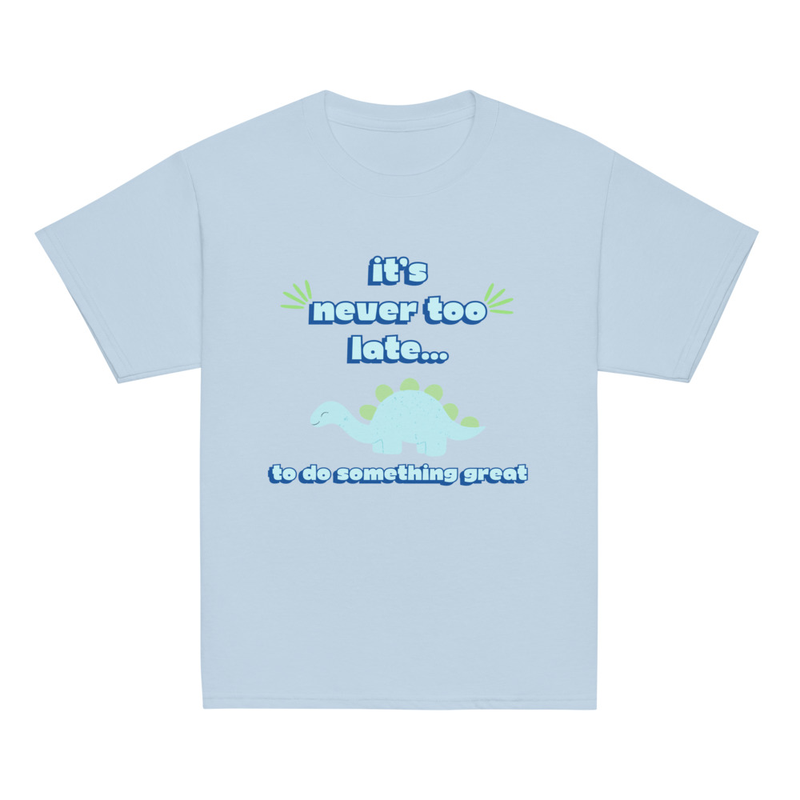 Blue Dinosaur Tee [Front Only] | Youth
