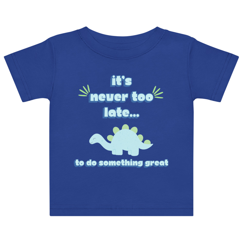 Blue Dinosaur Tee [Front Only] | 6M - 18M