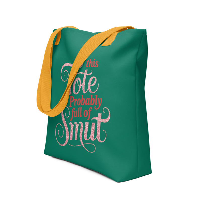 Green Tote Bag with Yellow Straps