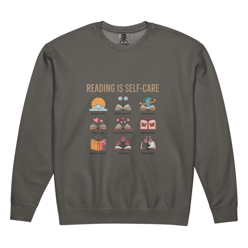 Unisex garment-dyed fleece crewneck sweatshirt