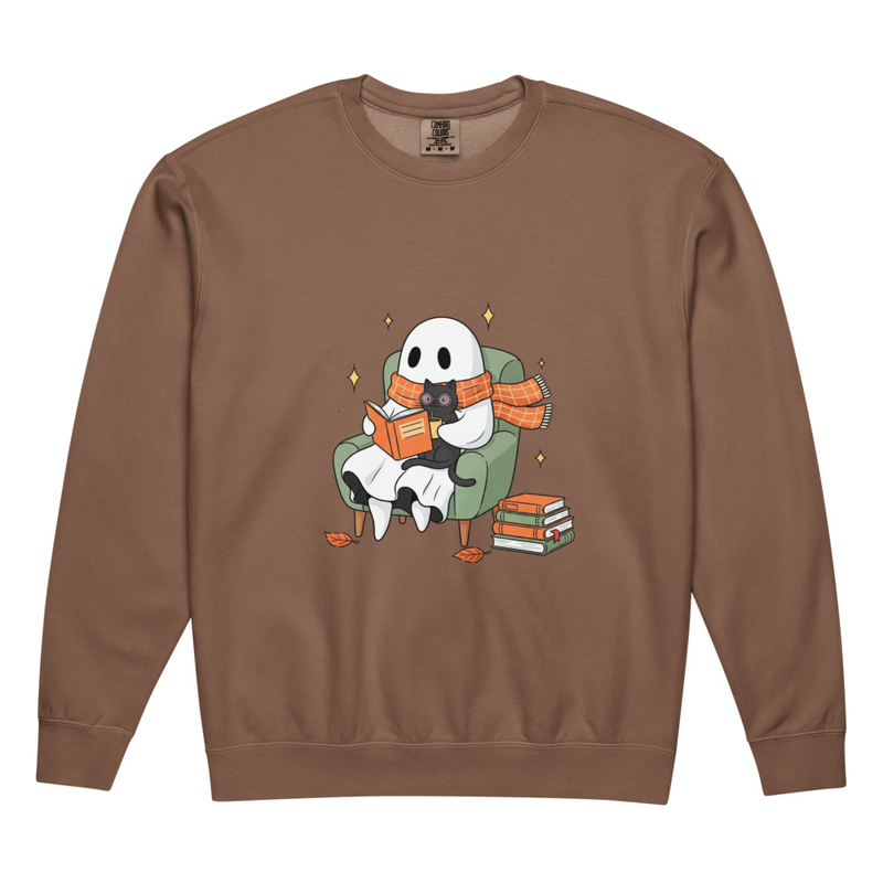 Unisex garment-dyed fleece crewneck sweatshirt