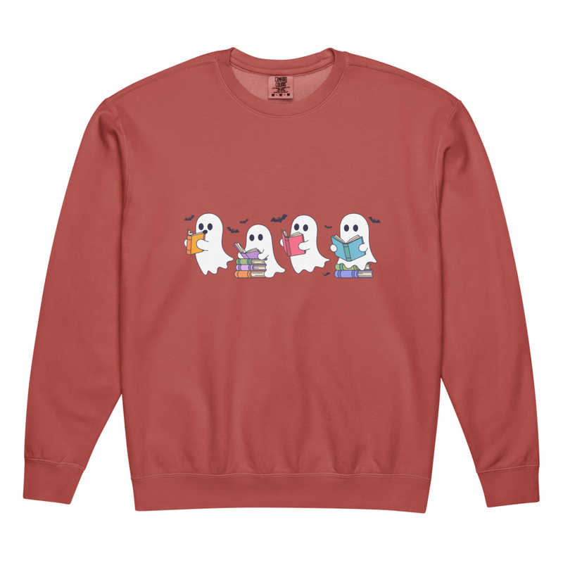 Unisex garment-dyed fleece crewneck sweatshirt