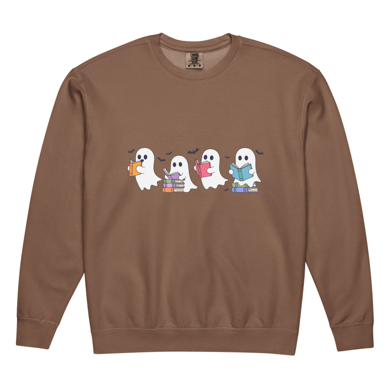 Unisex garment-dyed fleece crewneck sweatshirt