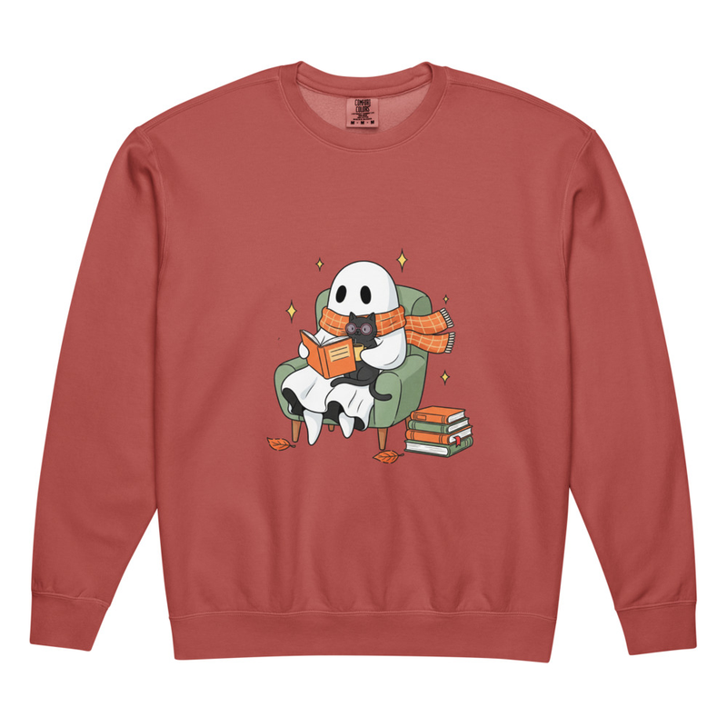 Unisex garment-dyed fleece crewneck sweatshirt