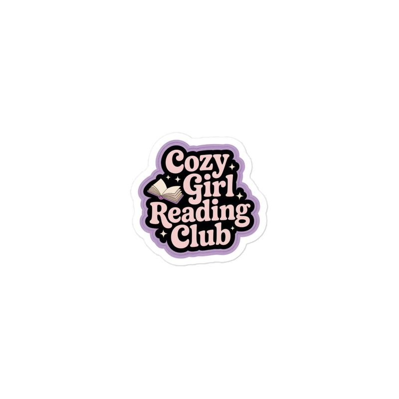 Cozy Girl Reading Club Sticker