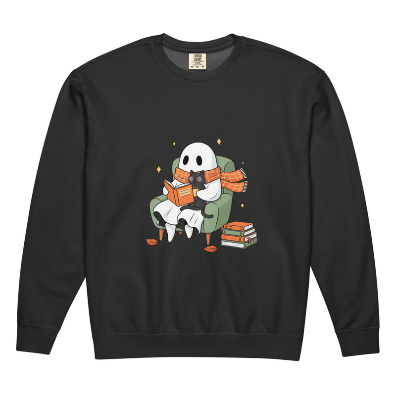 Unisex garment-dyed fleece crewneck sweatshirt