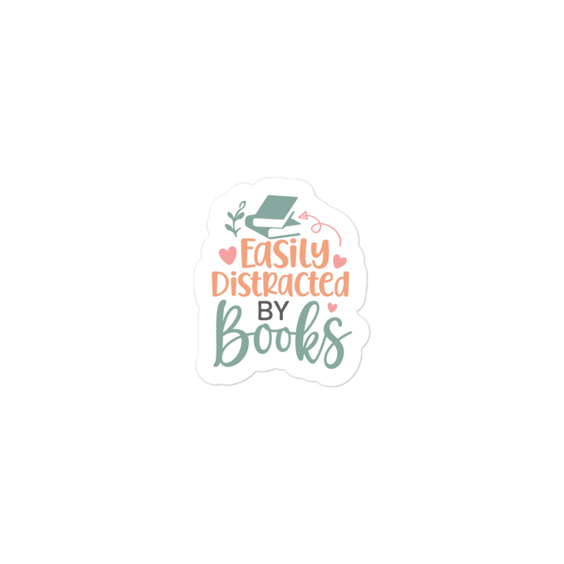 Easily Distracted By Books Sticker