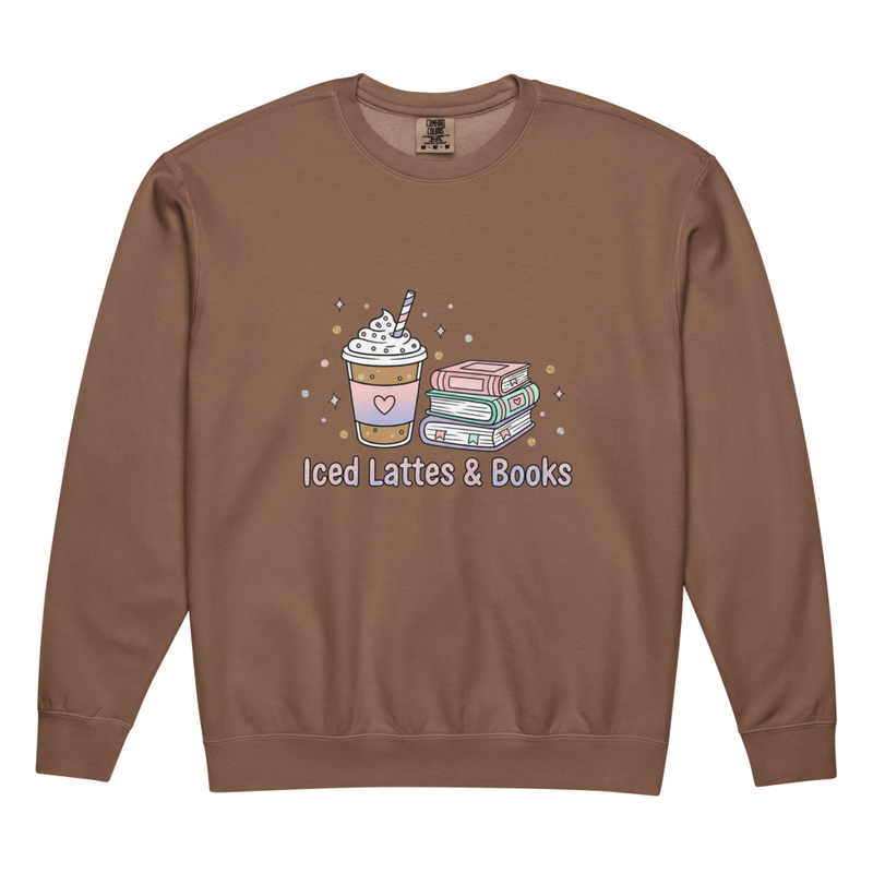 Unisex garment-dyed fleece crewneck sweatshirt