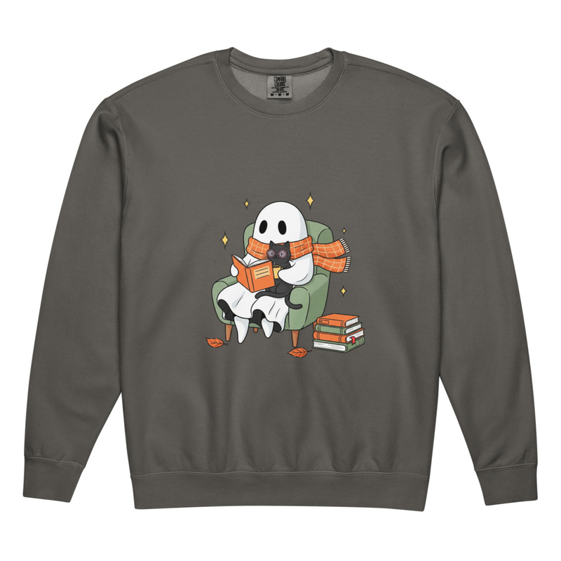 Unisex garment-dyed fleece crewneck sweatshirt