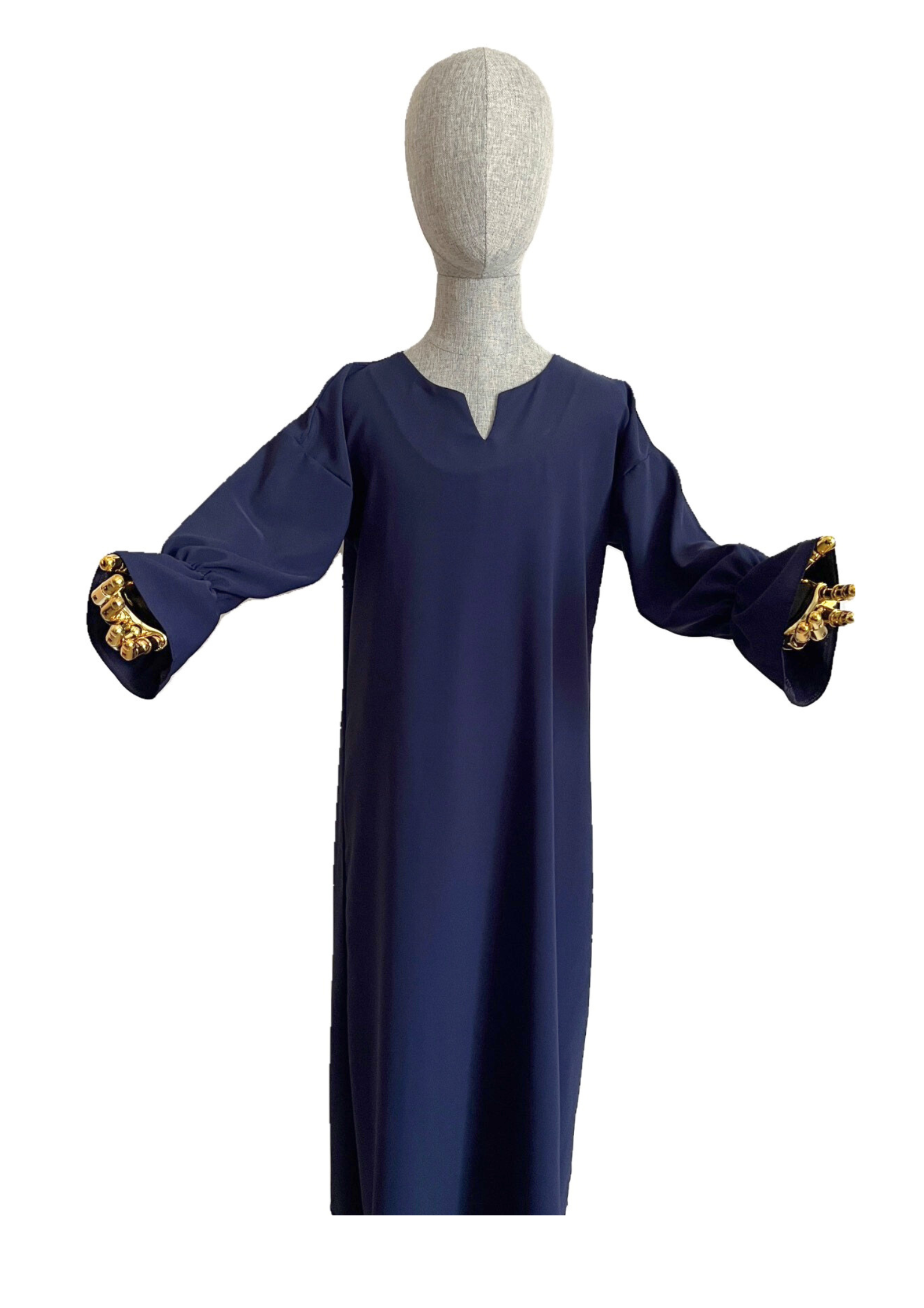 Elegant Blue Children's Abaya