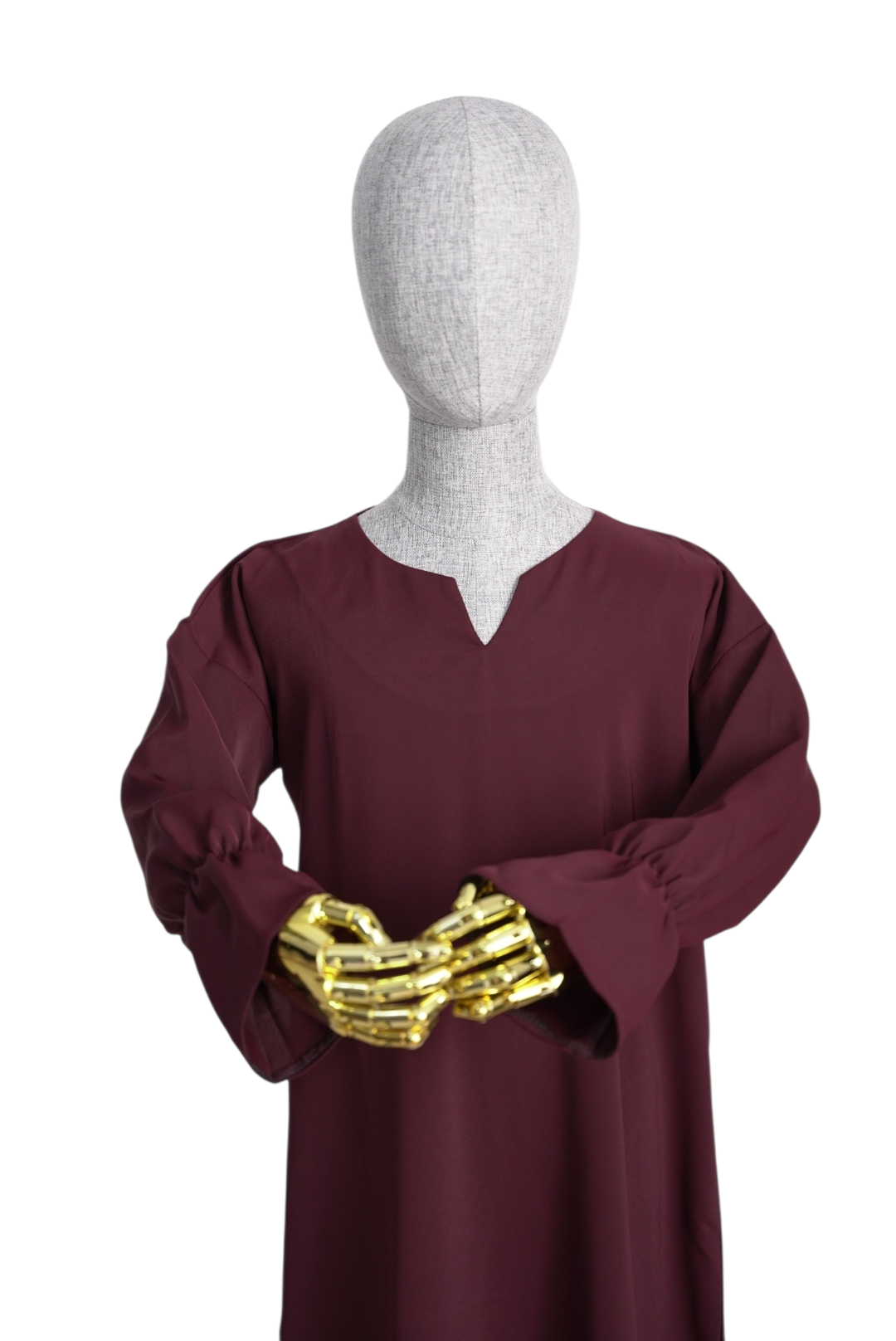 Elegant Burgundy Children's Abaya