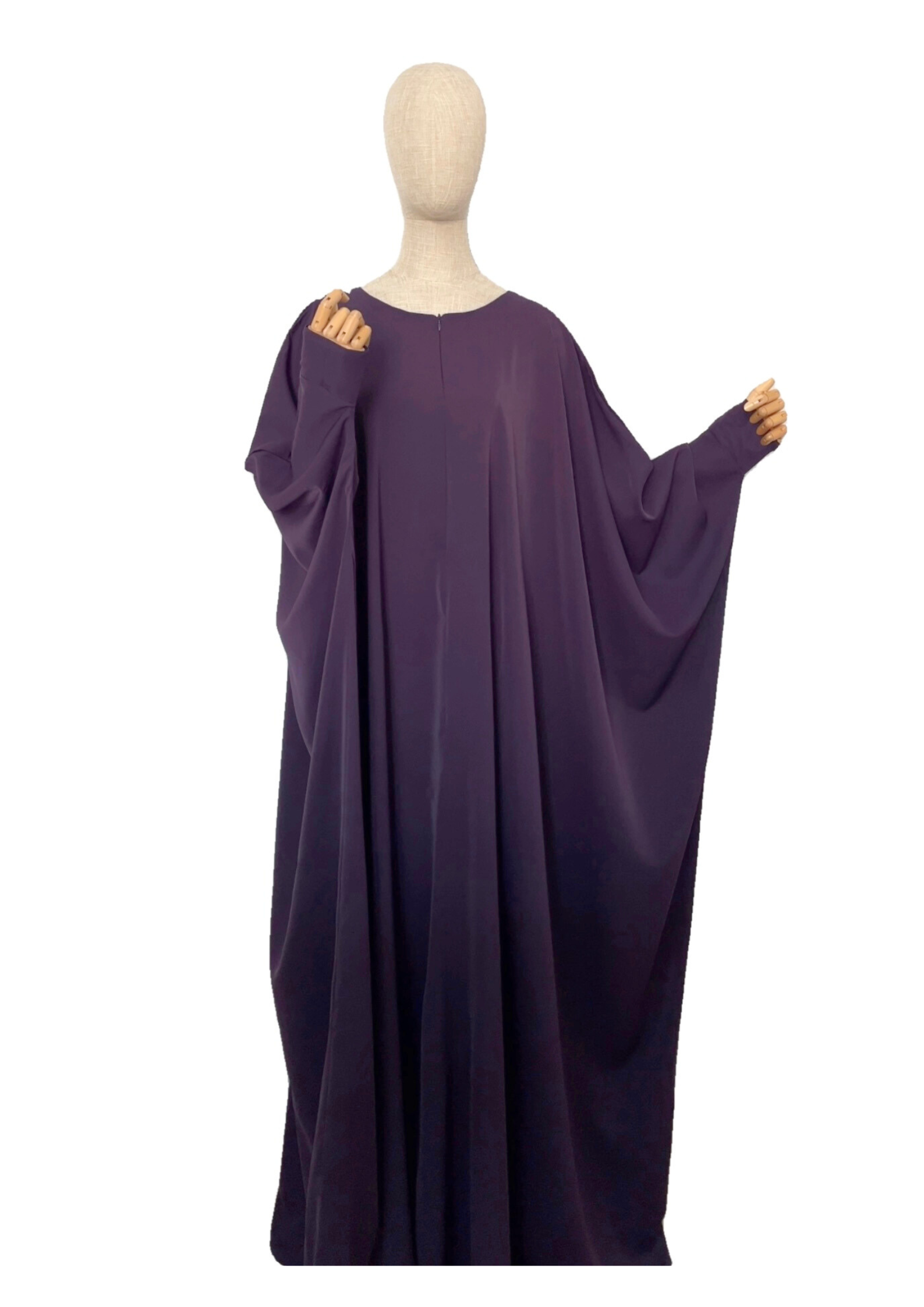 Purple Batwing Abaya (with zip)