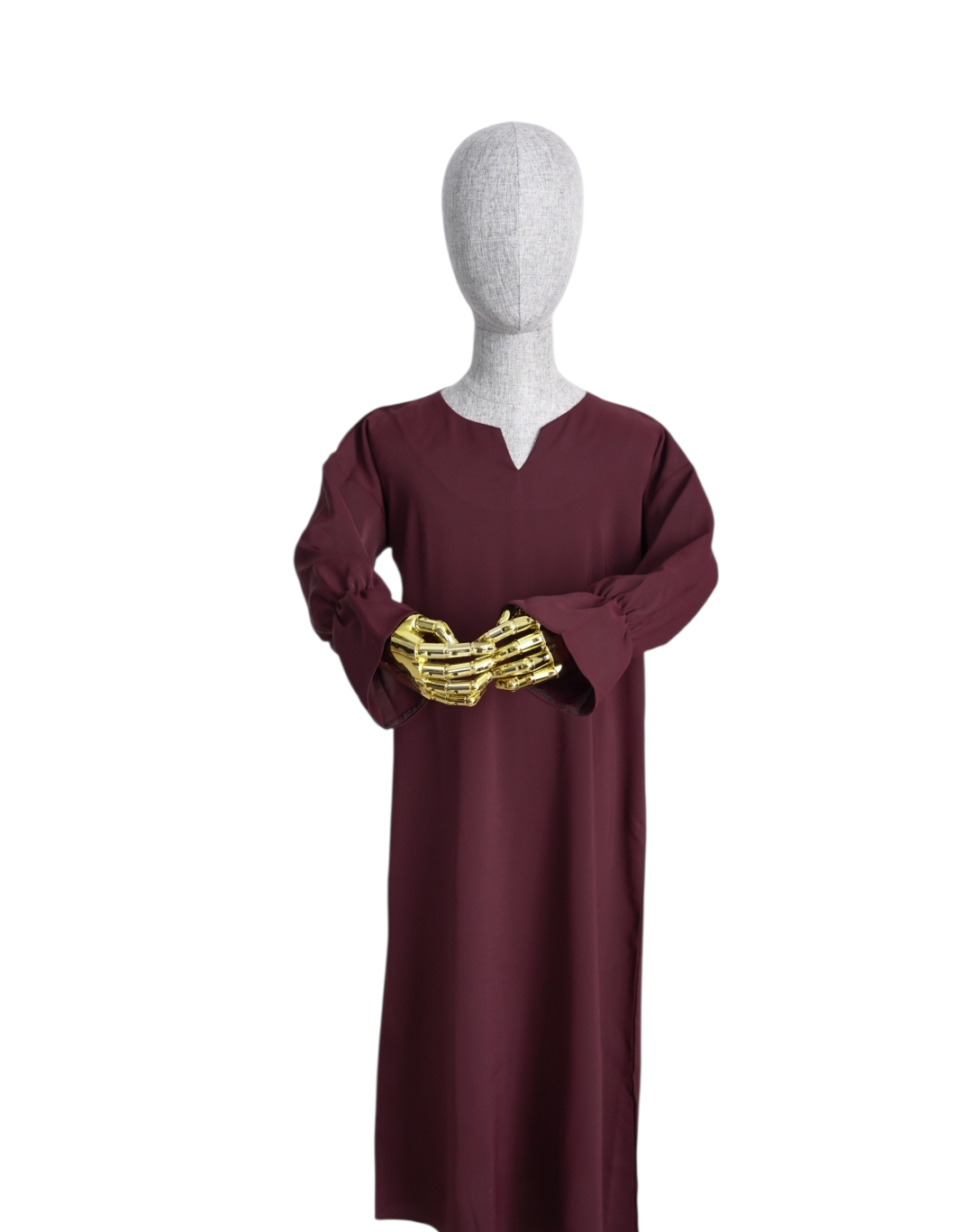 Elegant Burgundy Children's Abaya