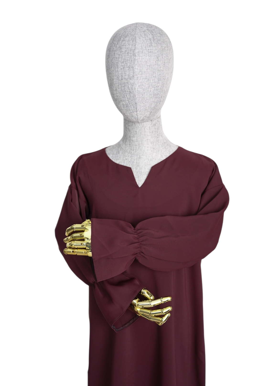 Elegant Burgundy Children's Abaya