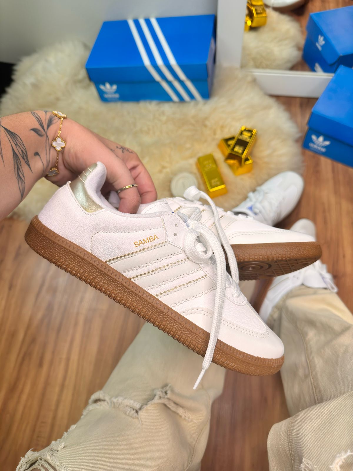 Tênis Adidas Samba branco