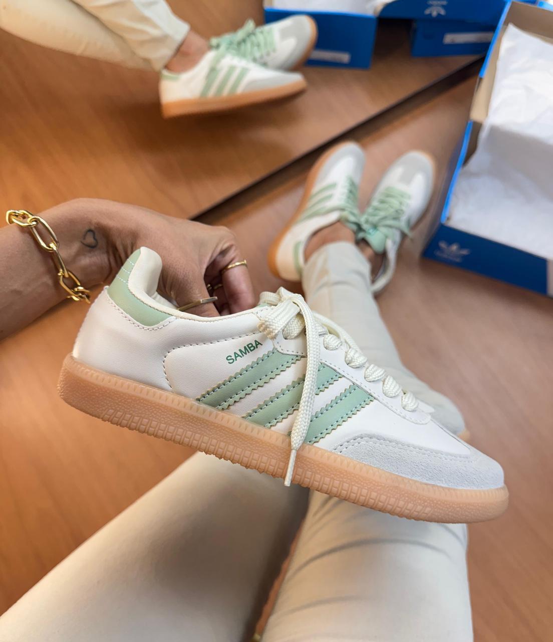 Tênis Adidas Samba Verde Pastel