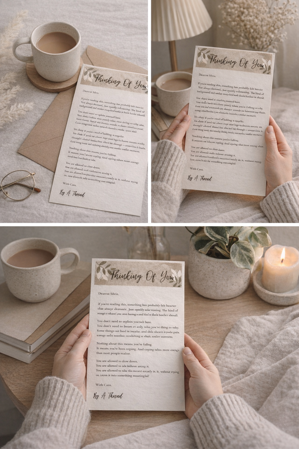 “Read When You’re Struggling” – Personalised Letter