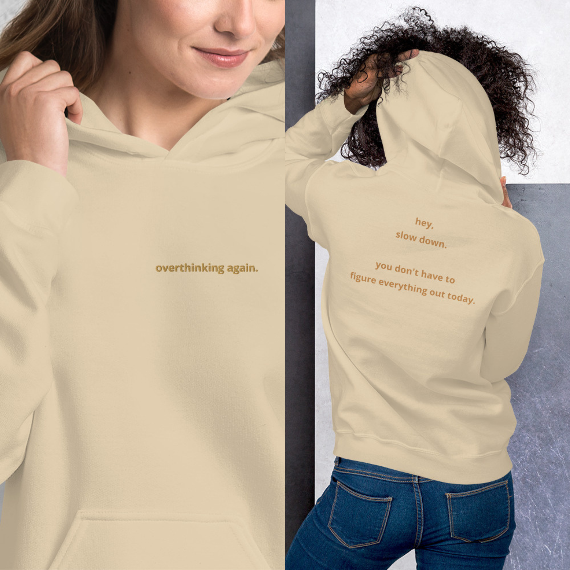Overthinking Again. Hoodie — For When Your Mind Won’t Switch Off