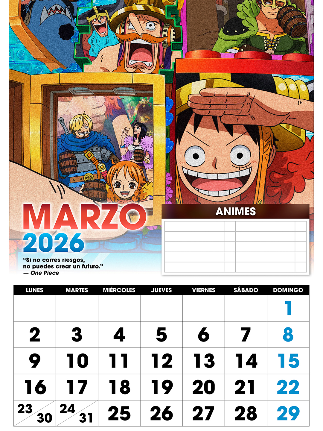 CALENDARIO ANIME 2026 - DIGITAL