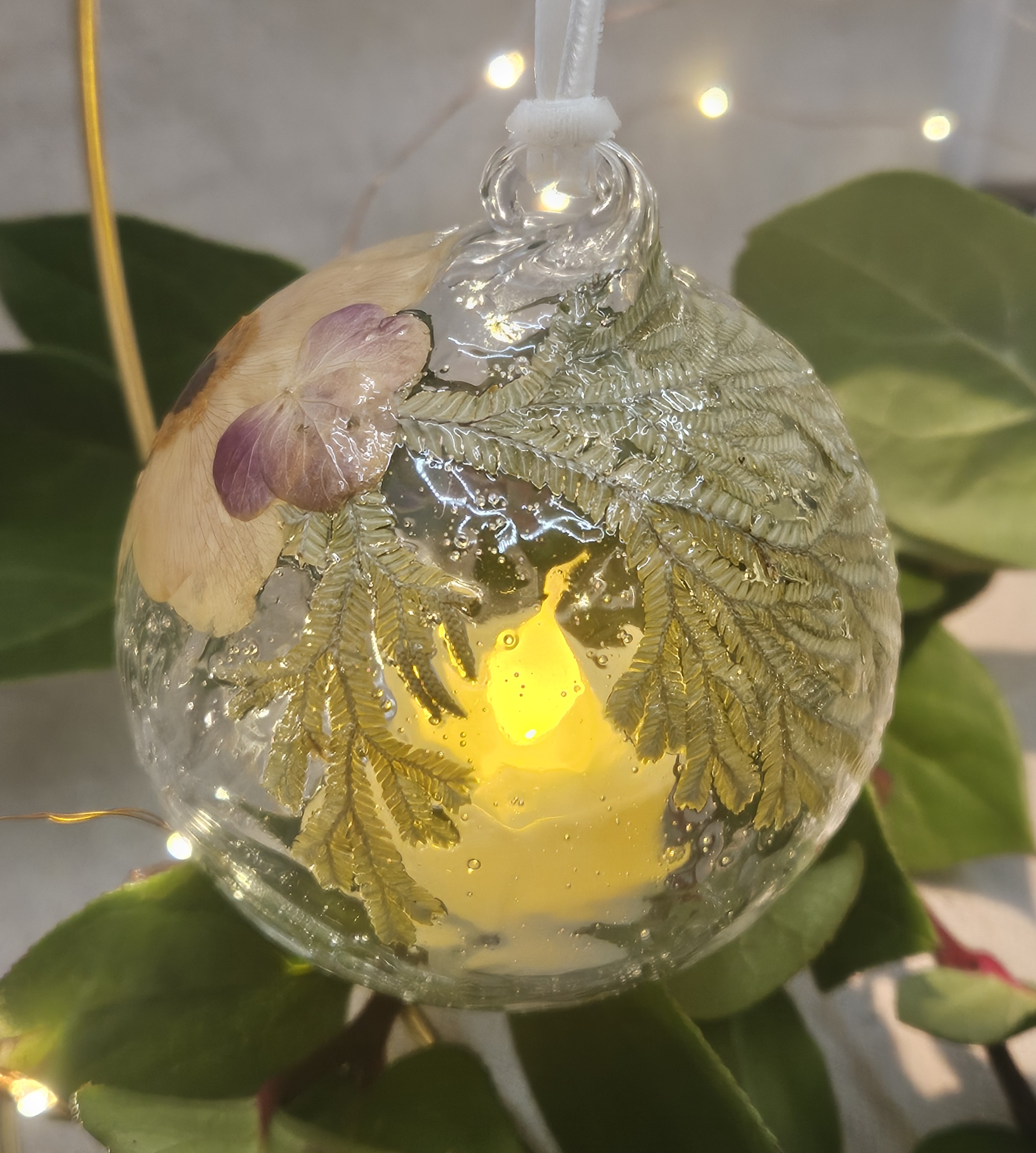 Glass Hanging Tealight Candle Holder