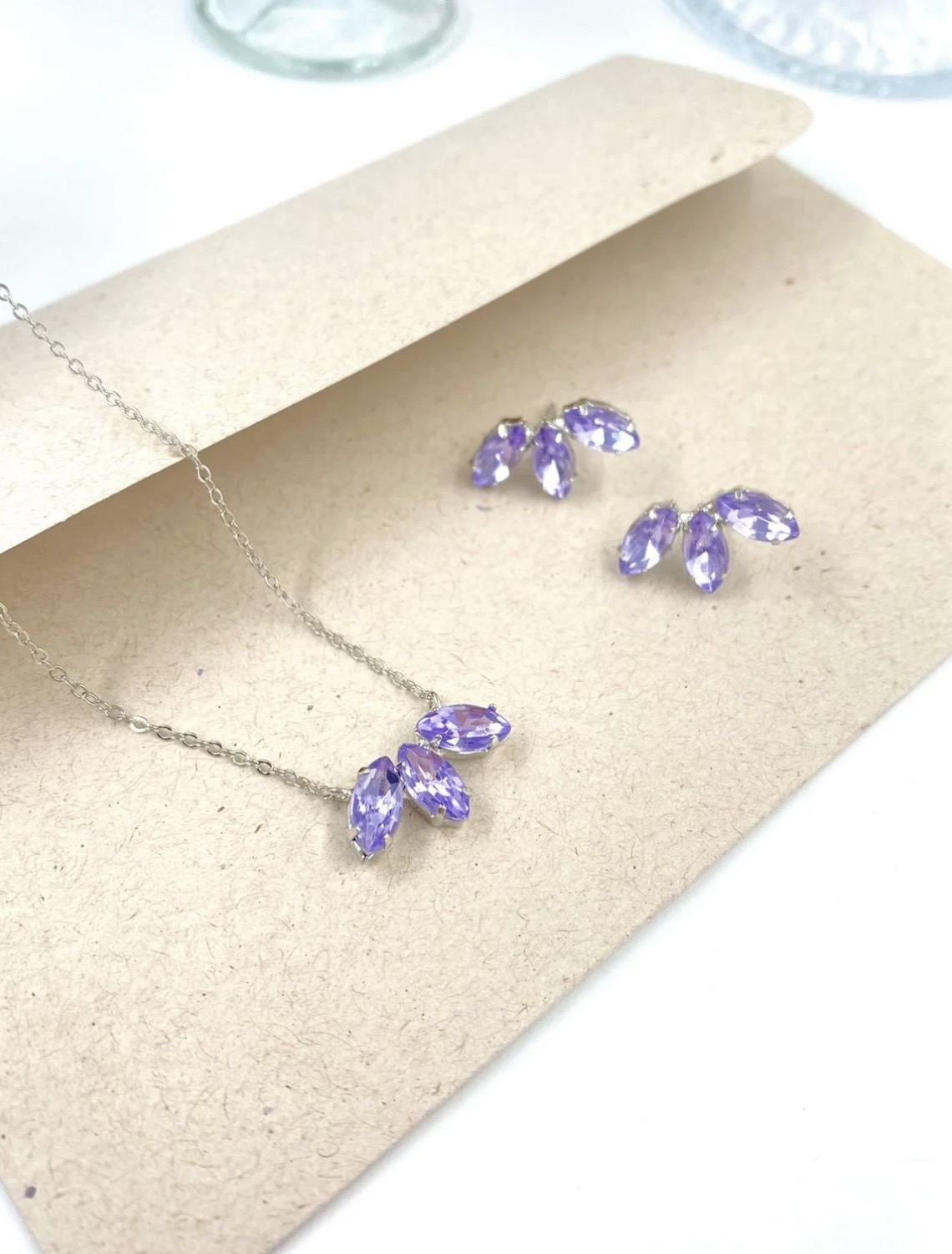 conjunto petala com zirconia folhado 