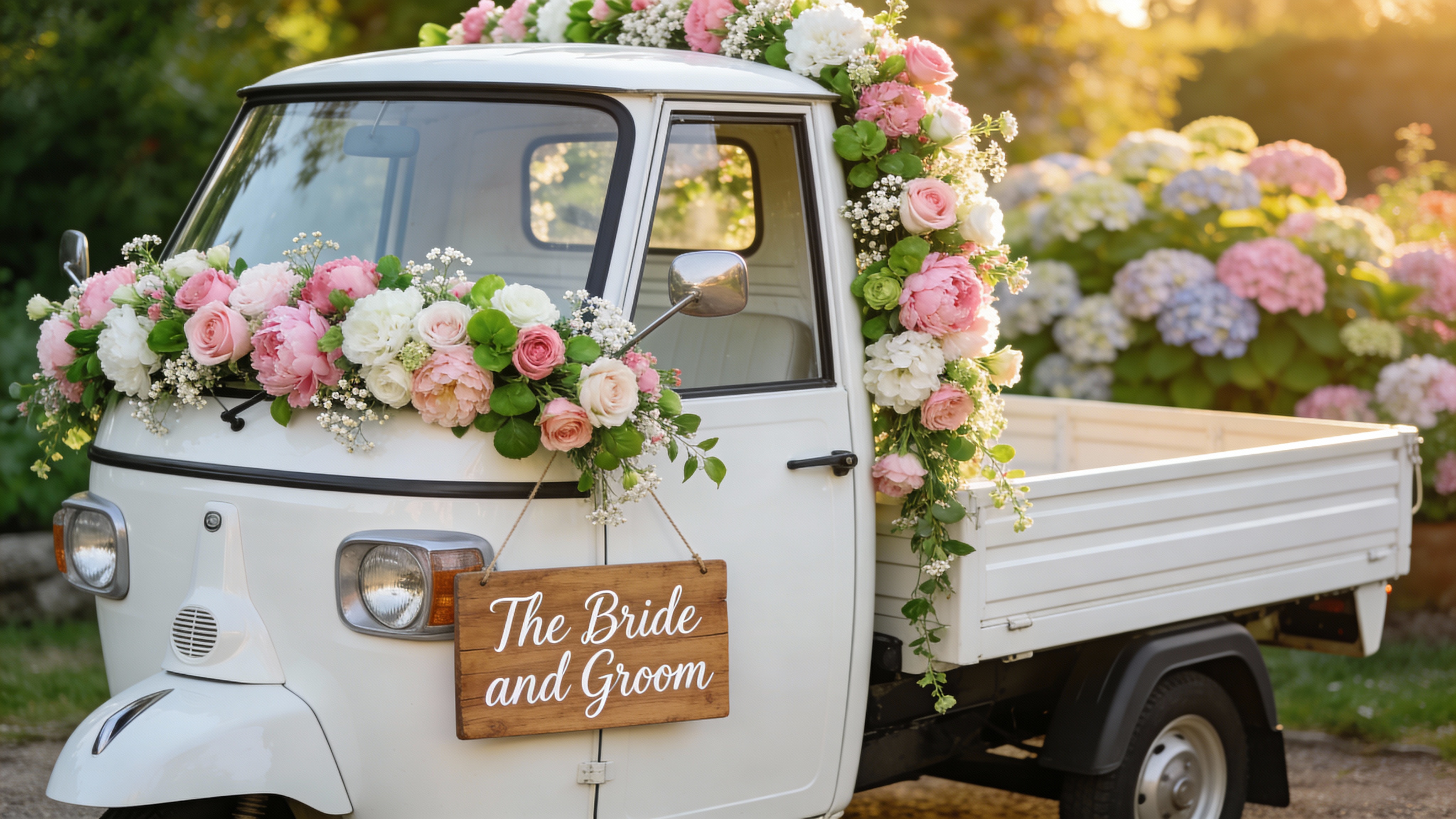 Wedding Floral Decorated Mini Truck
