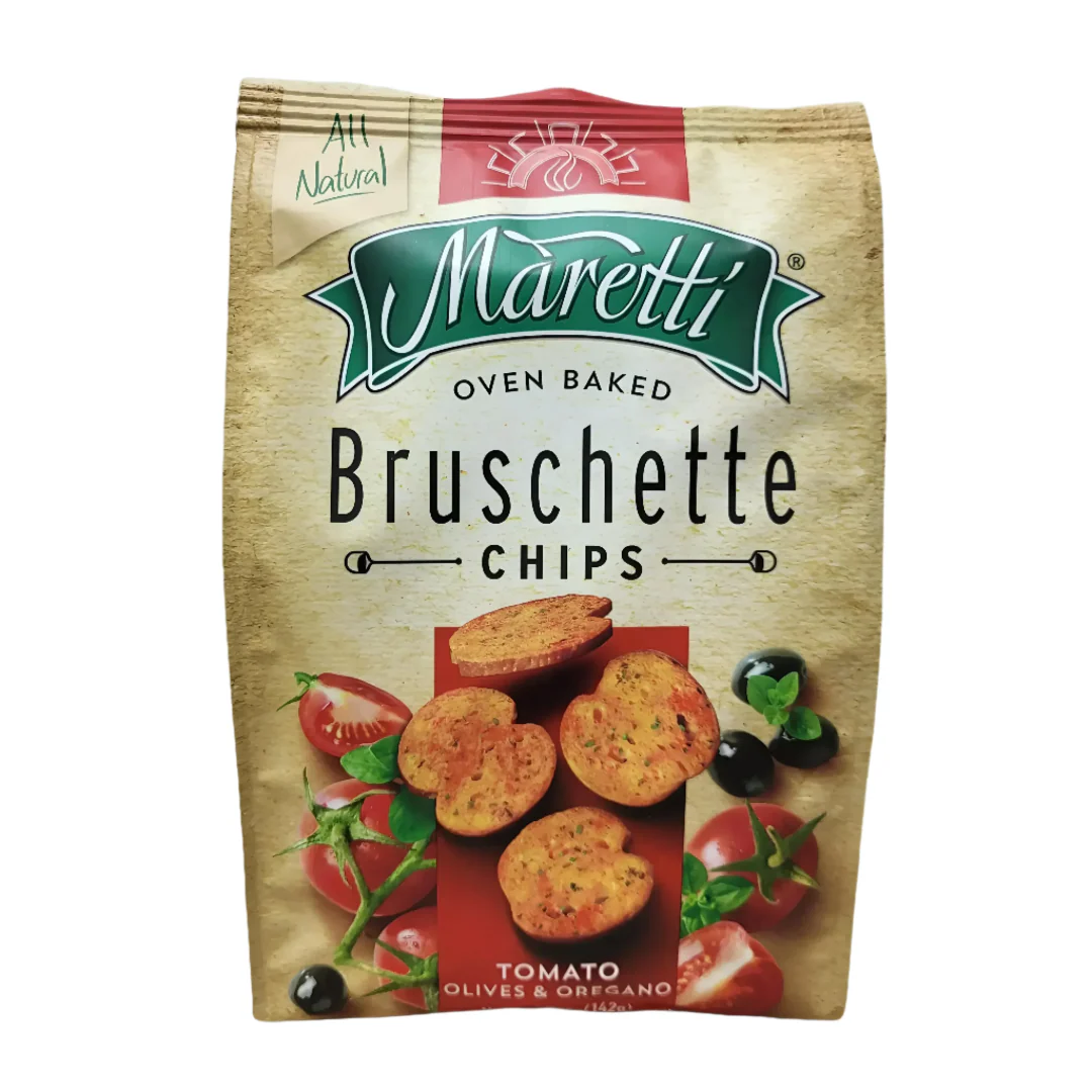 Pan Tostado Sabor Tomate, Aceitunas Y Oregano Maretti / 5 Oz