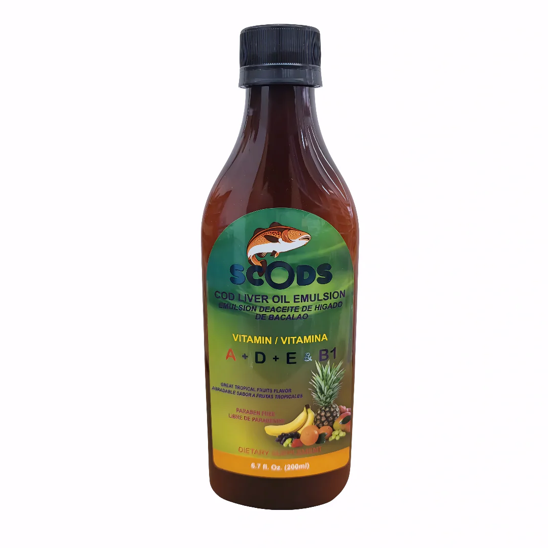 Emulsion De Aceite de Higado de Bacalao Sabor a Frutas / 6.7 Oz
