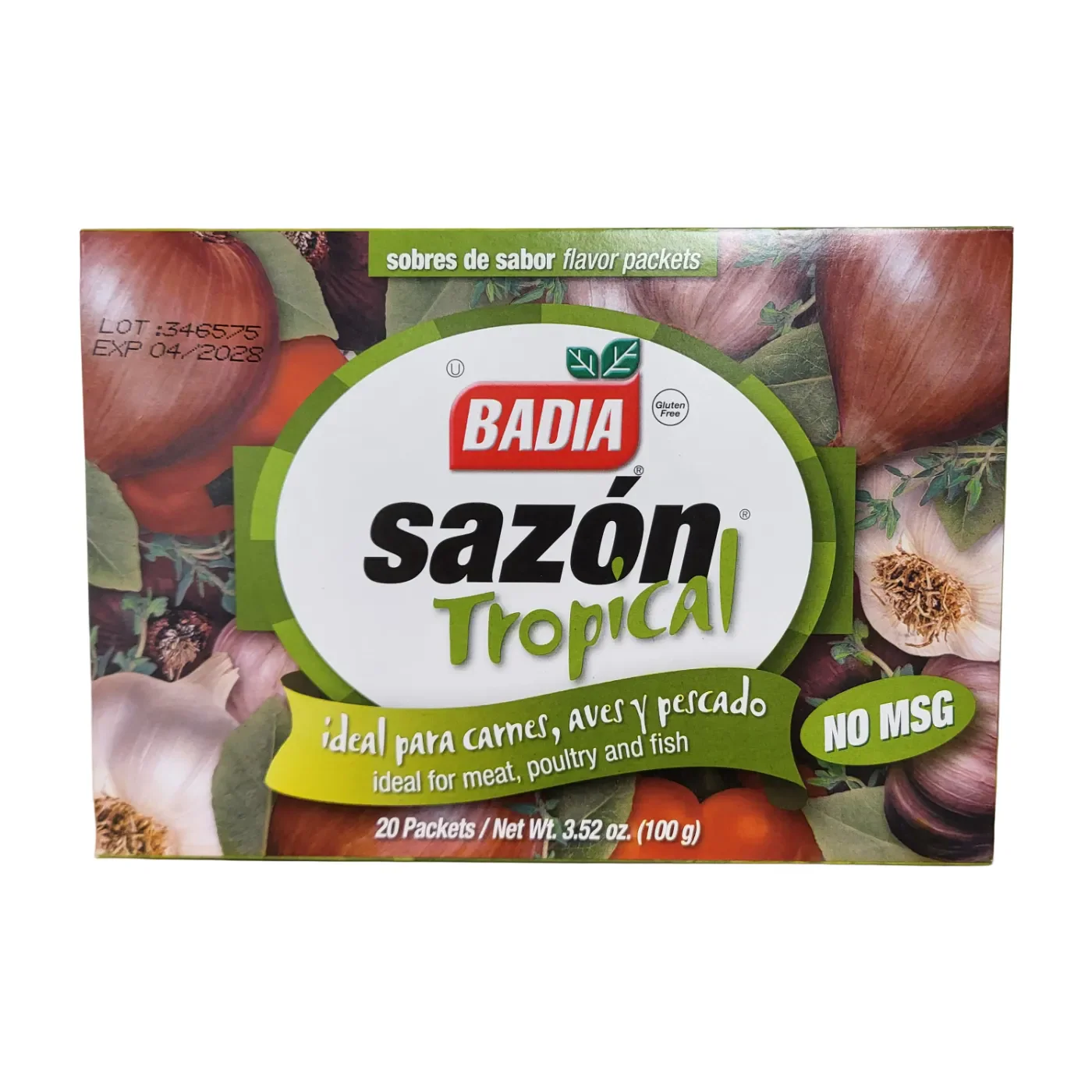 Sazon Tropical Badia Para Carnes - 3.52 Oz