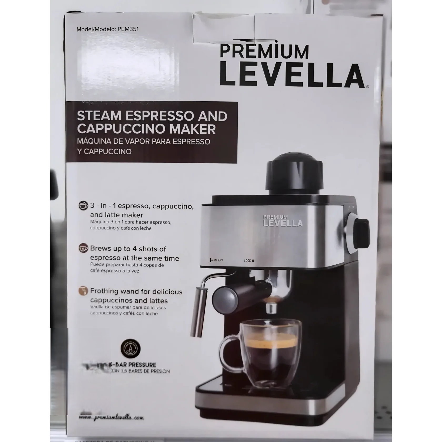 Cafetera De Capuccino Y Expreso Con Vapor Levella - Pem351