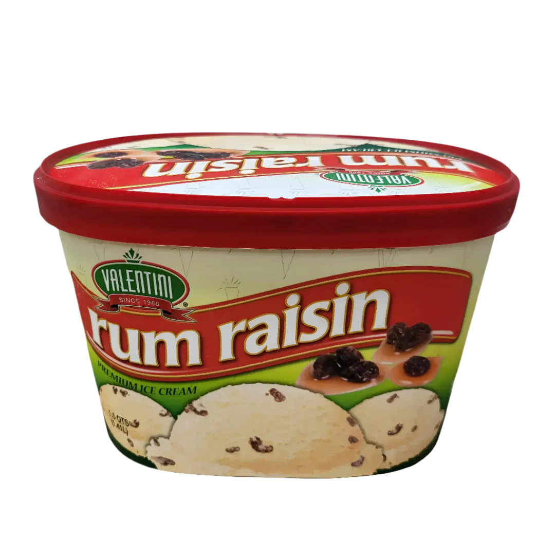 Helado De Ron Con Pasas Valentini