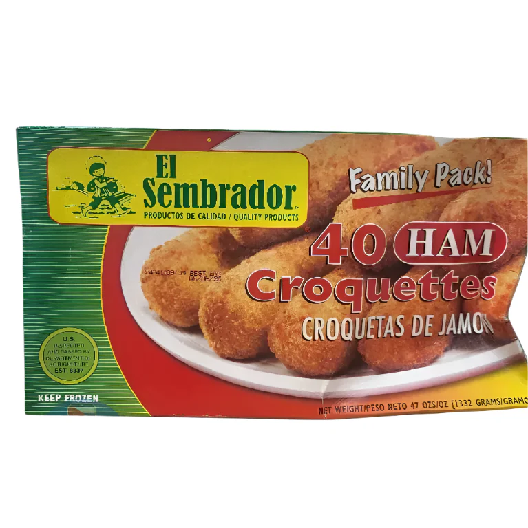 PAQUETE FAMILIAR CROQUETAS DE JAMÓN EL SEMBRADOR / 47 OZ
