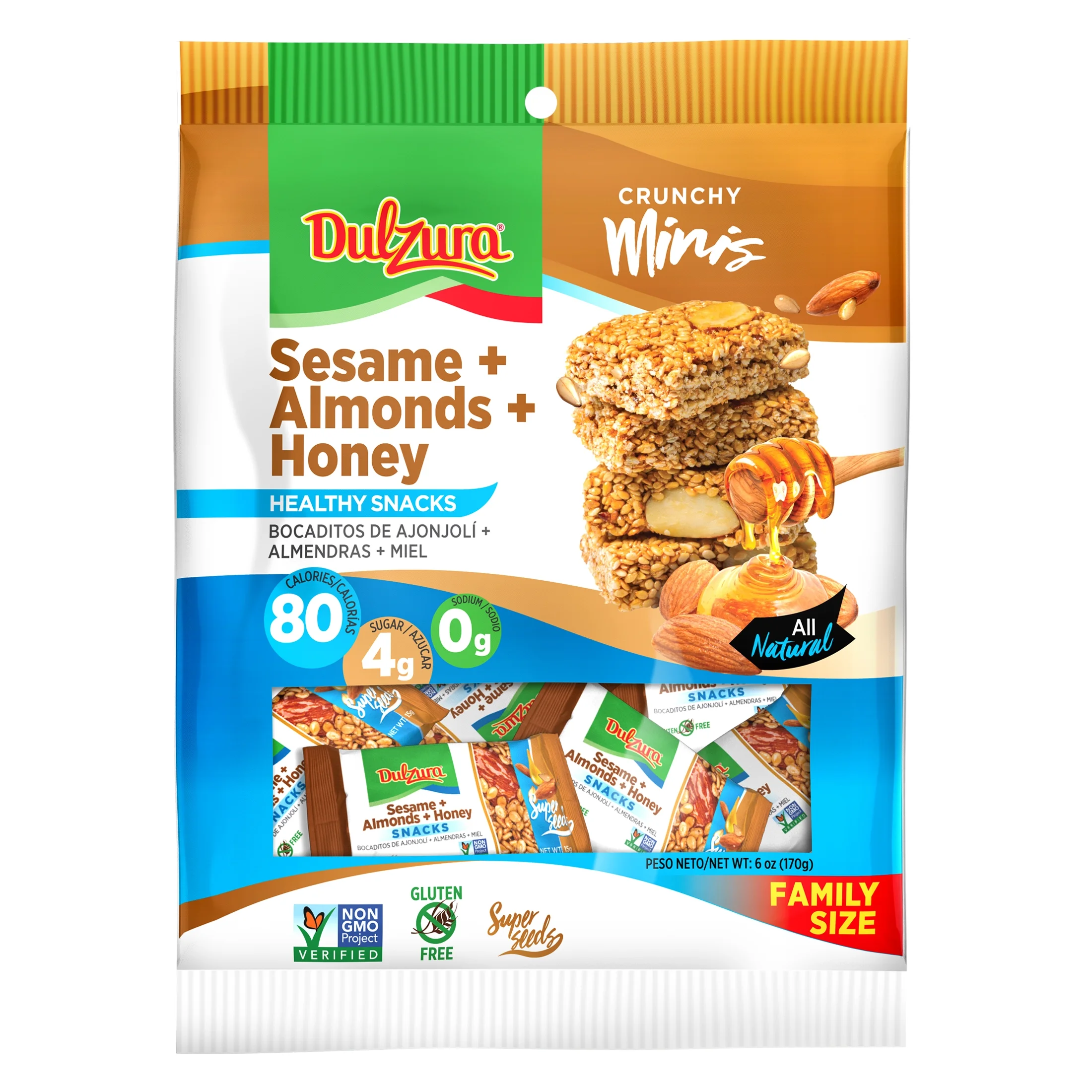 Barra De Ajonjoli, Almendra Y Miel Dulzura - 3 Oz