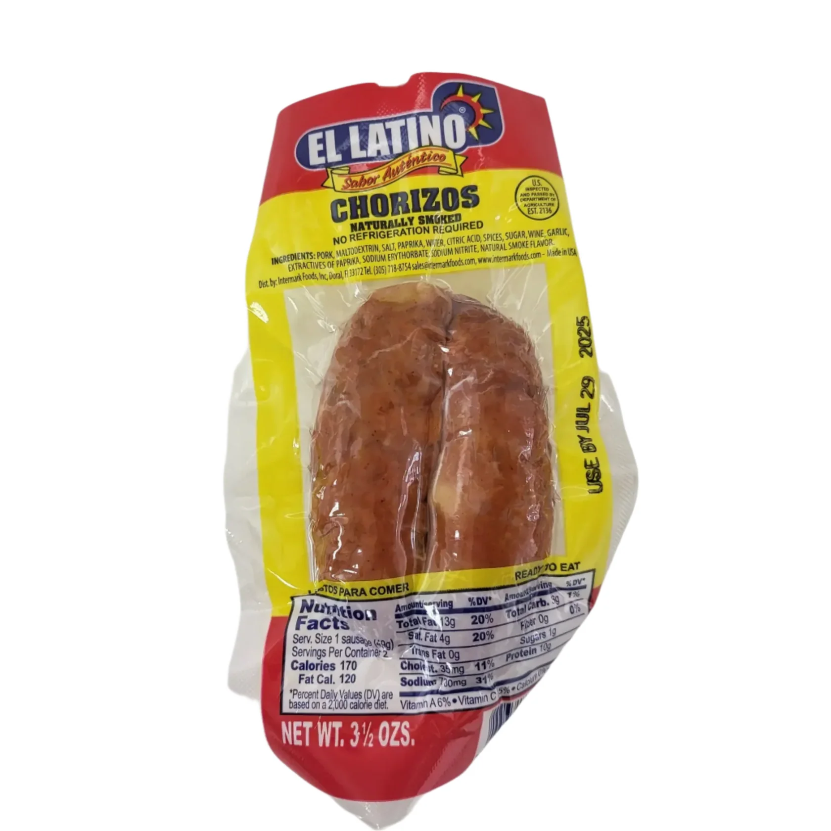 CHORIZO ESPAÑOL SECO, EL LATINO / 3.5 OZ