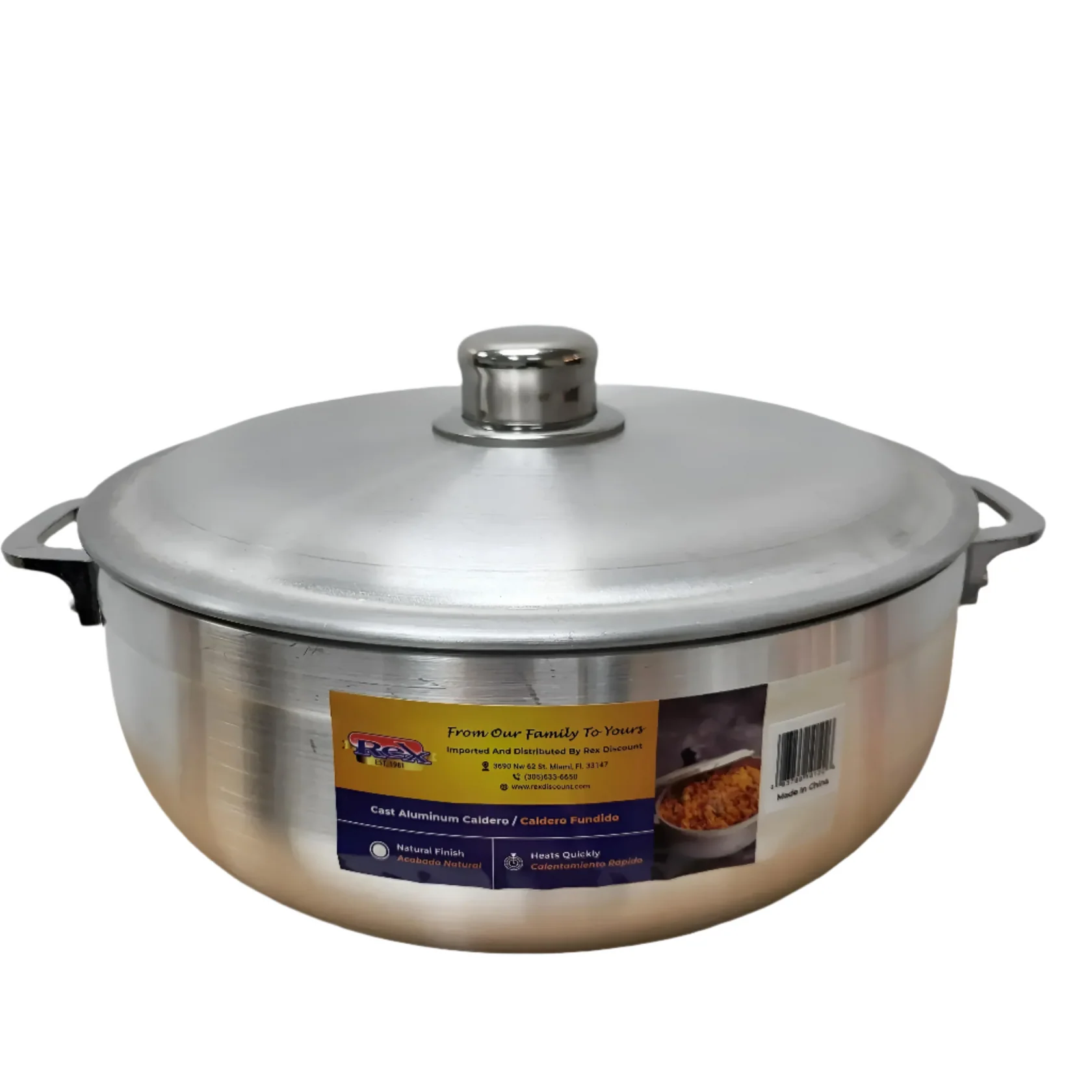 Caldero De Aluminio Rex 24 Cm / 1Ct